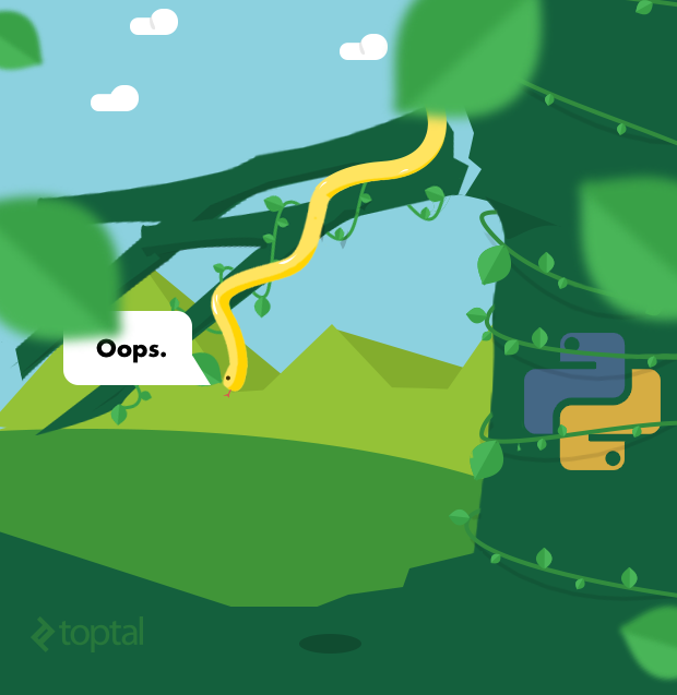 This Python found himself caught in an advanced Python programming mistakes.